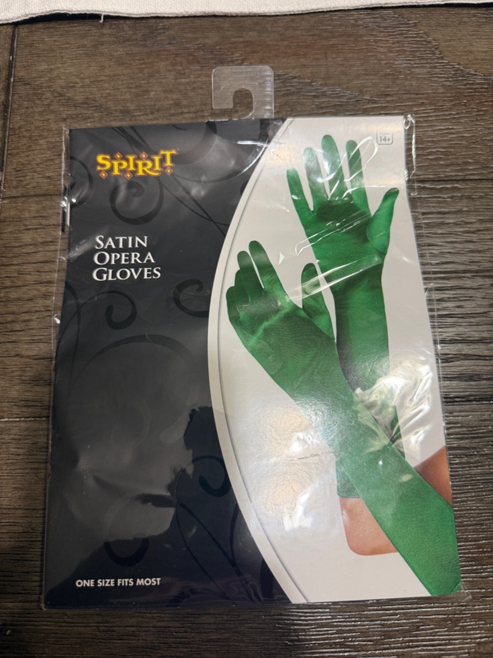 Spirit Satin Opera Gloves - Bright Green
